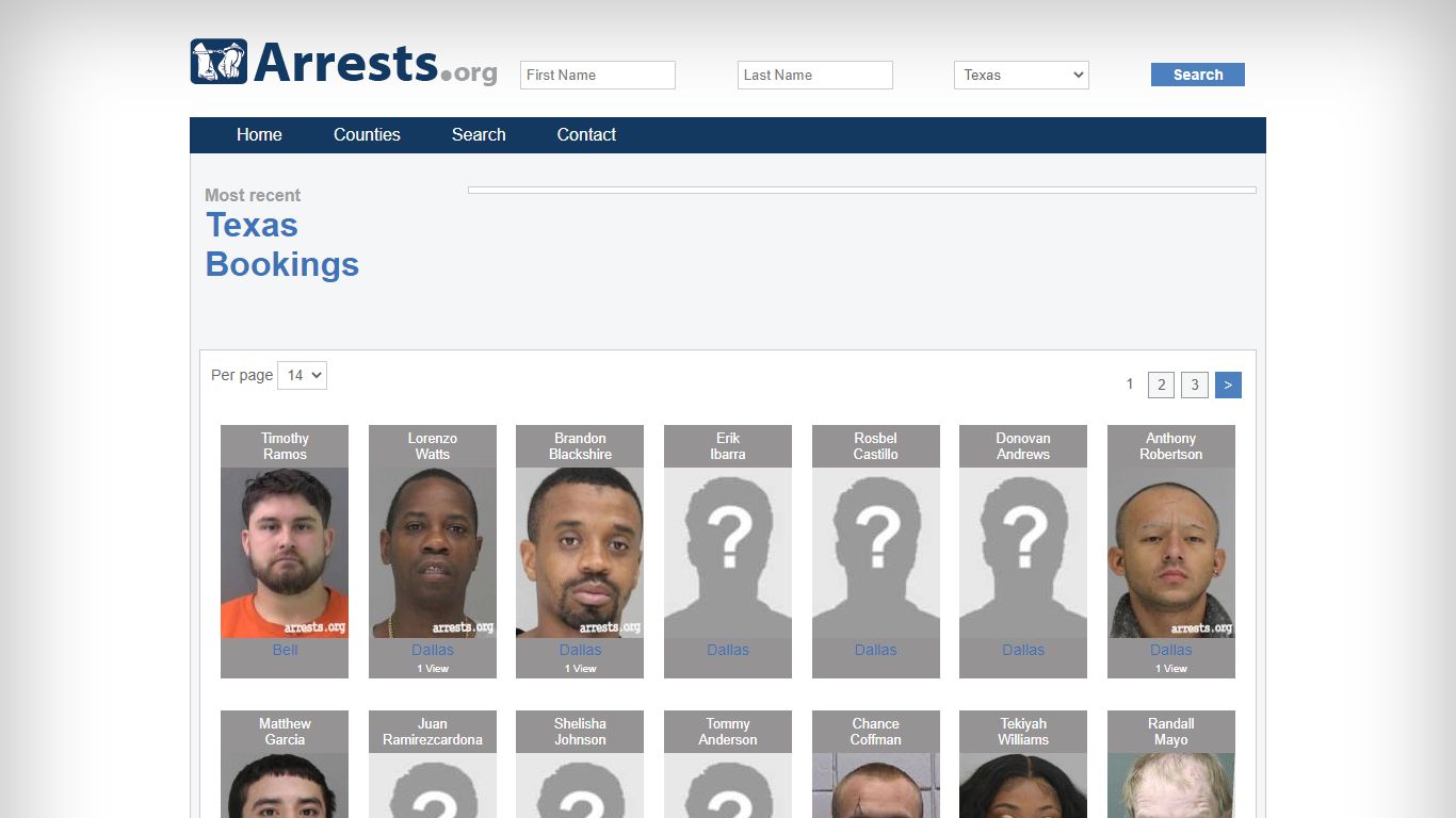 Texas Arrests and Inmate Search