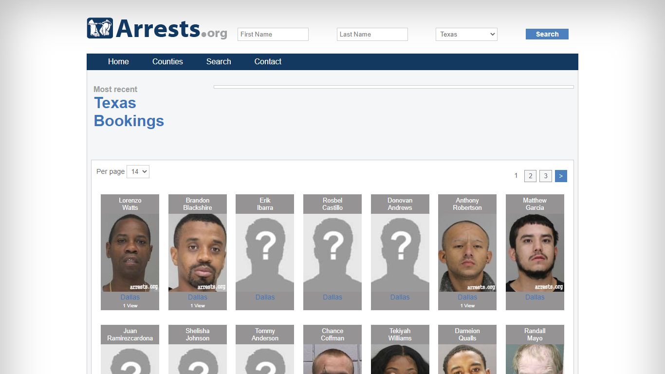 Search Texas Texas Jail Arrest Records